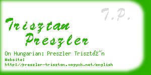 trisztan preszler business card